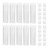 YUMILI Tube à pièces rond transparent, tubes de stockage