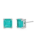 Michooyel S925 Boucles d'oreilles solitaires Paraiba
