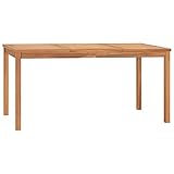 UJCHVHN Table de salle à manger de jardin en teck massif