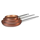 Bergner - Lot de 3 poêles - en Aluminium et cuivre