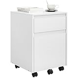 WOLTU Meuble de bureau mobile avec 2 tiroirs - Armoire