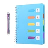 Kesote Cahier avec registre, A5, avec classeur à anneaux,