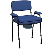 HOMCOM Chaise percée toilette, chaise de toilette antidérapante,