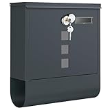 SONGMICS Boîte aux Lettres Murale, avec Serrure avec
