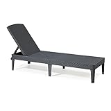 Keter Allibert Jaipur Chaise longue en plastique Graphite