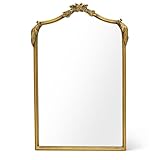 Awhtixbo Miroir mural baroque doré rétro avec arche