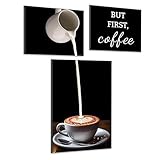 burkfeeg Lot de 3 posters muraux pour cuisine, salle