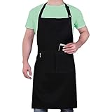 LEFUNDA® Tablier de cuisine imperméable avec 3 poches