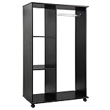 HOMCOM Armoire penderie Armoire de Rangement Mobile