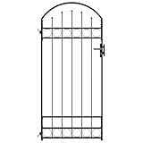 vidaXL Portail de jardin avec dessus arqué Acier 89x200