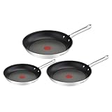 Tefal Duetto Lot de 3 poêles 20/24/28 cm, Induction,