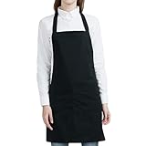 GEMMAHW Tablier de cuisine imperméable avec 2 poches,
