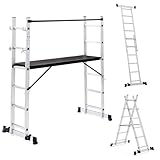 IDMarket - Echafaudage en aluminium, échelle multifonction