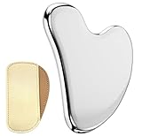 Gua Sha Outils faciaux en acier inoxydable, planche
