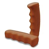 Paire de poignées de vélo rétro marron en caoutchouc