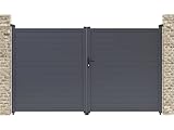 Portail aluminium "Marc" - 299.5 x 180.9 cm - Gris