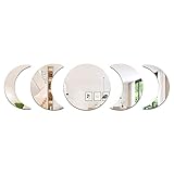 Lot de 5 autocollants muraux en acrylique avec phases