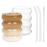 Winter Shore Lot de Verre de Table de 410 ml avec Pailles