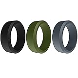 JewelryWe 3Pcs Bague Homme - Anneau en Silicone Lisse