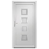 vidaXL Porte d'entrée Blanc 108x208 cm PVC