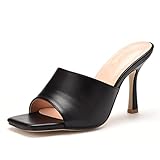 Mules à Talons Aiguilles pour Femmes, Sandales Ouvertes