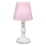 Lampe de table Led avec pied blanc et abat-jour en