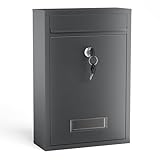 WilTec - Boite aux Lettres Murale Courrier Anthracite