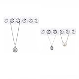 Baoswi Lot de 2 cintres muraux en acrylique avec crochets