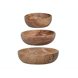 Naturals Artesà Lot de 3 bols à salade en bois d'acacia,