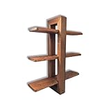 Étagère murale en bois massif suspendu, à 3 étagères,