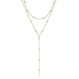 Lilbitty Lasso Collier long en or plaqué or 14 carats