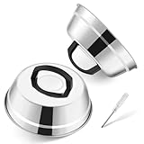 HaWare Lot de 2 cloches à hamburger en acier inoxydable