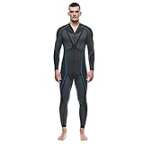 Dainese Dry Suit Couche de Base, Noir/Bleu, L Homme