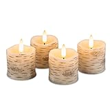 Rhytsing Lot de 4 bougies votives sans flamme avec
