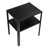 Table de chevet Ikea Knarrevik en métal noir avec étagère