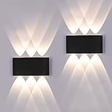 FUPE 2 Pack Applique Murale Extérieur/Intérieur LED