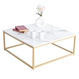 MEUBLE COSY Table Basse de Salon Carré Effet Marbré