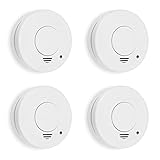 Smartwares Lot de 4 détecteurs de fumée – Capteur optique