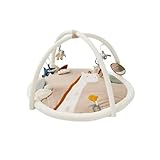 NOUKIE'S – Tapis d'Éveil Bébé en Veloudoux Girafe –