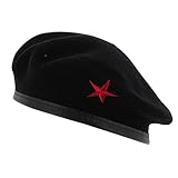 Traclet Béret Che Guevara étoile rouge, Noir, 61