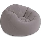 Intex 9568579 Pouf Gonflable Vinyle, Gris, 107cm x