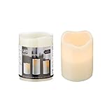 Bougie LED en cire véritable avec flamme vacillante