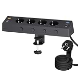 Multiprise de table avec USB C 20 W - Multiprise de