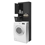 ECD Germany Armoire pour Machine à Laver avec 2 Portes
