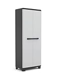 Keter Kis Armoire Haute Linear Gris Clair-Noir, Plastique,