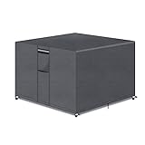 PATIO PLUS Housse de table carrée en rotin avec grille