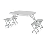Campart table de camping pliable Arkansas - 4 chaises