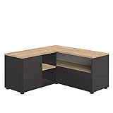 Symbiosis Temahome Meuble TV Angle 90, Chêne et Noir,