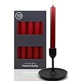 Candelo Lot de 10 bougies de chandelier - Rouge carmin