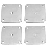Lot de 4 plaques de montage plates, 80 x 80 mm, support